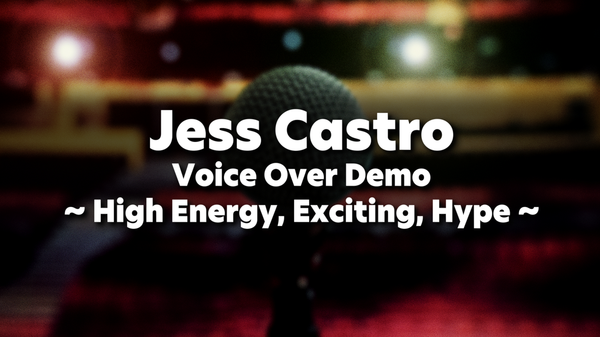 Voice Over Demo ~ High Energy